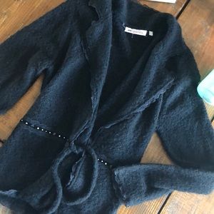 ☠️5/$20 ☠️GIANINI| WOMENS OPEN FRONT TIE STUDDED CARDIGAN